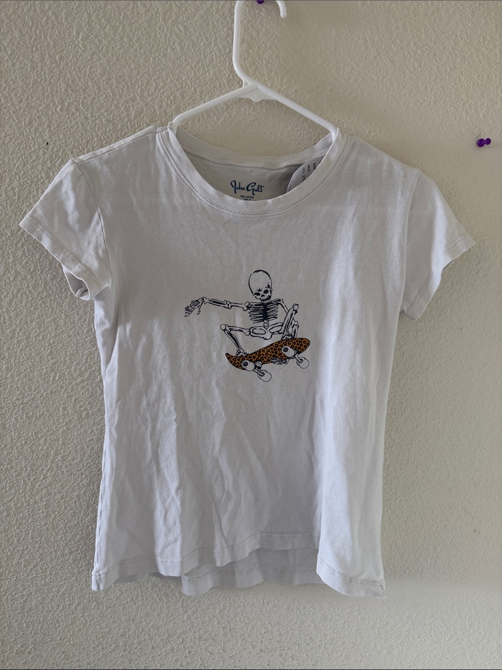 Brandy Melville Jamie skeleton skateboarding top